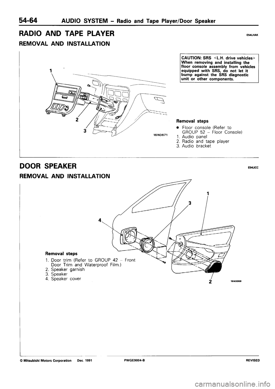 MITSUBISHI SIGMA 1991 Workshop Manual MITSUBISHI SIGMA 1991 Workshop Manual