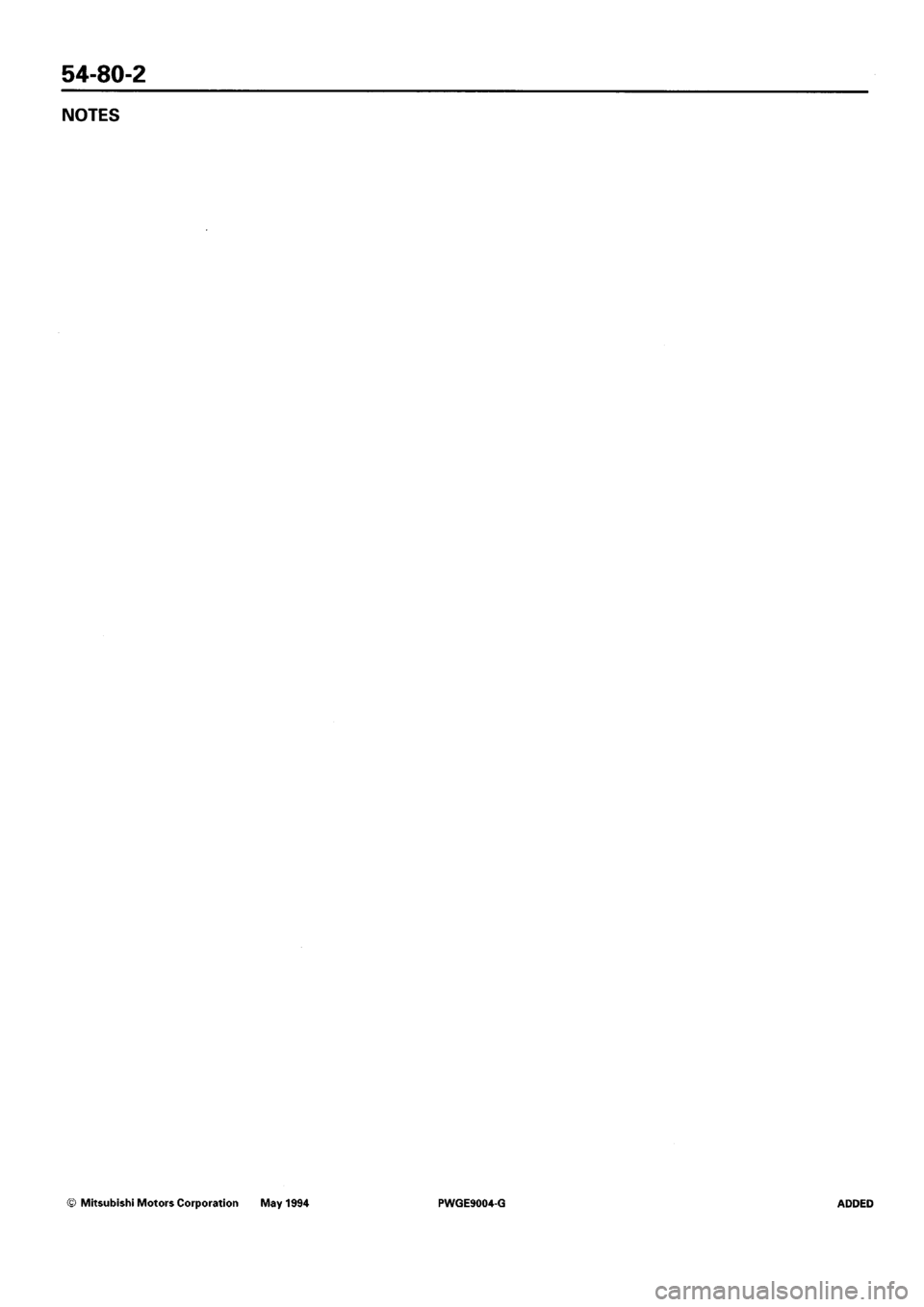 MITSUBISHI SIGMA 1991  Workshop Manual 