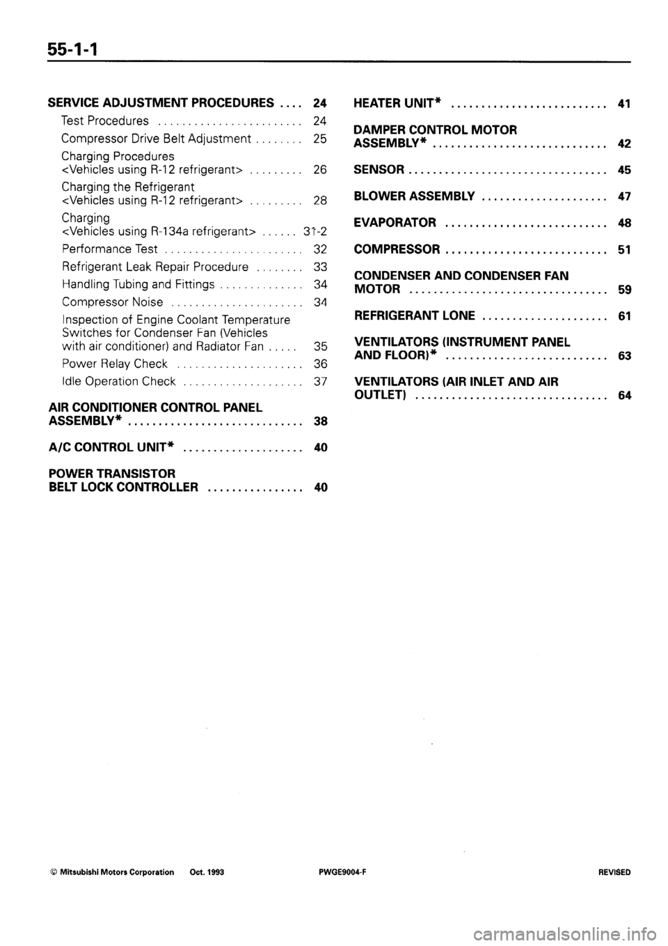 MITSUBISHI SIGMA 1991  Workshop Manual 