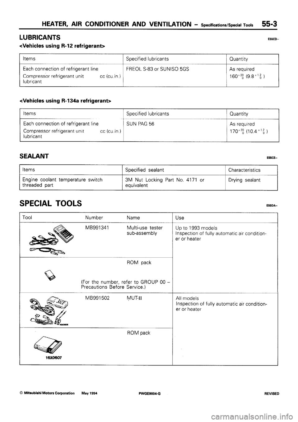 MITSUBISHI SIGMA 1991  Workshop Manual 