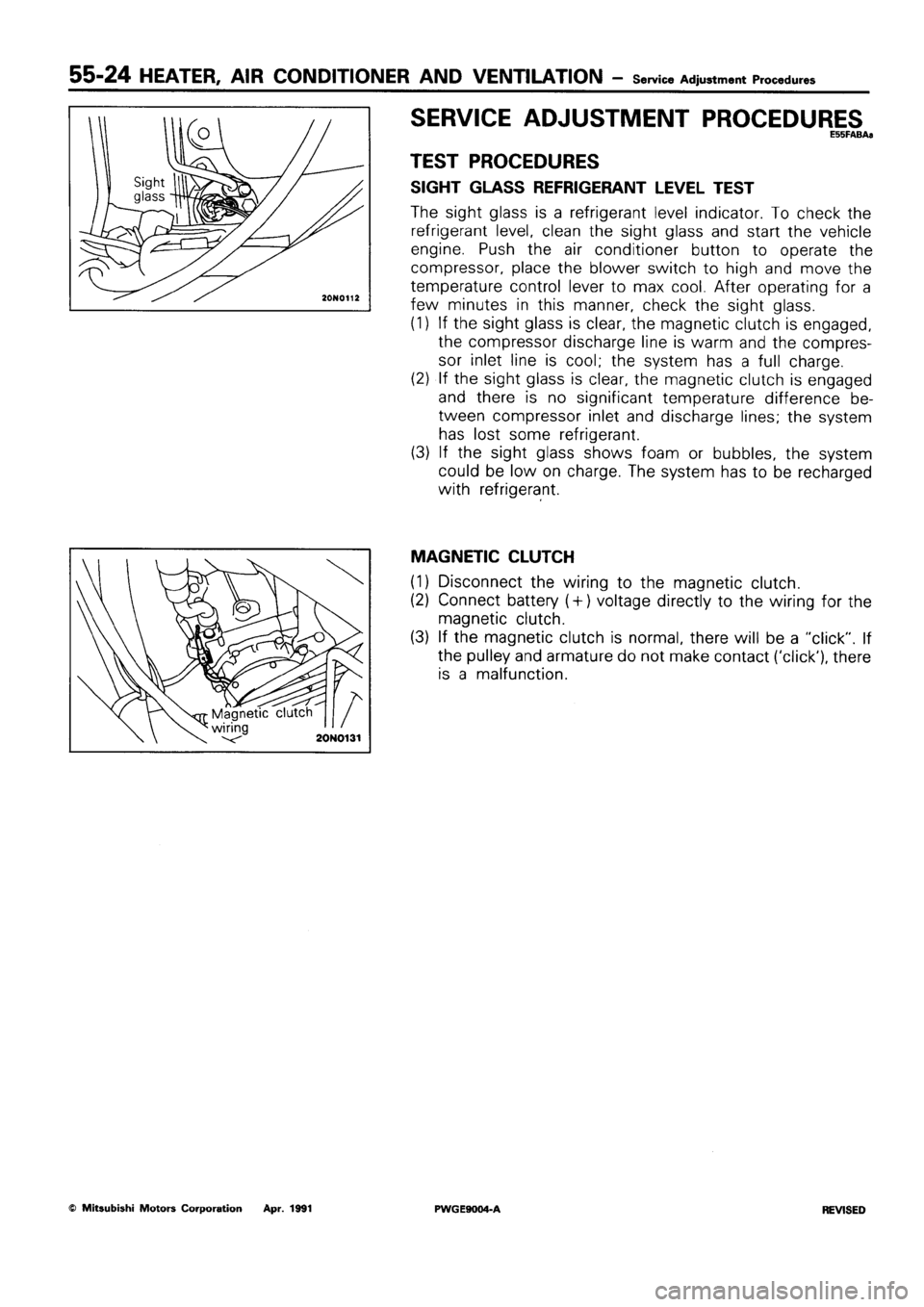 MITSUBISHI SIGMA 1991 Workshop Manual MITSUBISHI SIGMA 1991 Workshop Manual