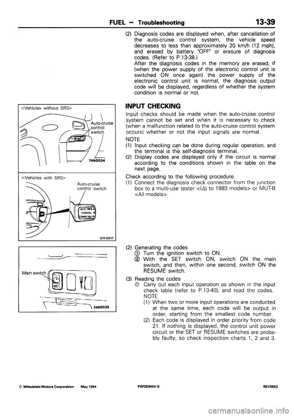 MITSUBISHI SIGMA 1991 Workshop Manual MITSUBISHI SIGMA 1991 Workshop Manual