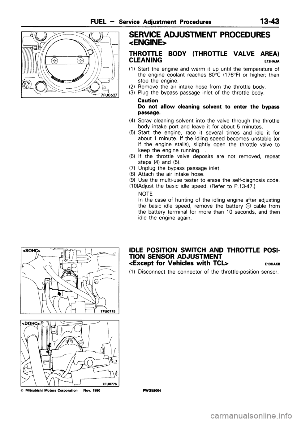 MITSUBISHI SIGMA 1991 Workshop Manual MITSUBISHI SIGMA 1991 Workshop Manual