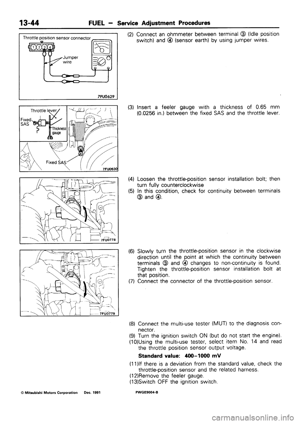 MITSUBISHI SIGMA 1991 Workshop Manual MITSUBISHI SIGMA 1991 Workshop Manual