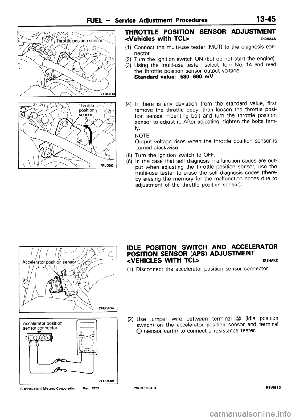 MITSUBISHI SIGMA 1991 Workshop Manual MITSUBISHI SIGMA 1991 Workshop Manual