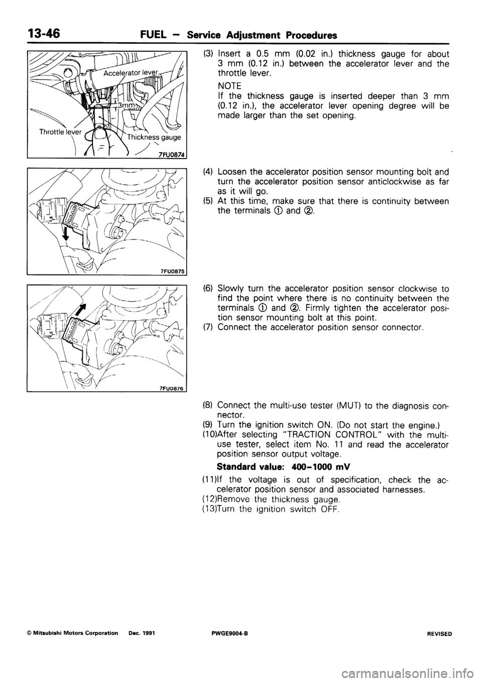 MITSUBISHI SIGMA 1991 Workshop Manual MITSUBISHI SIGMA 1991 Workshop Manual