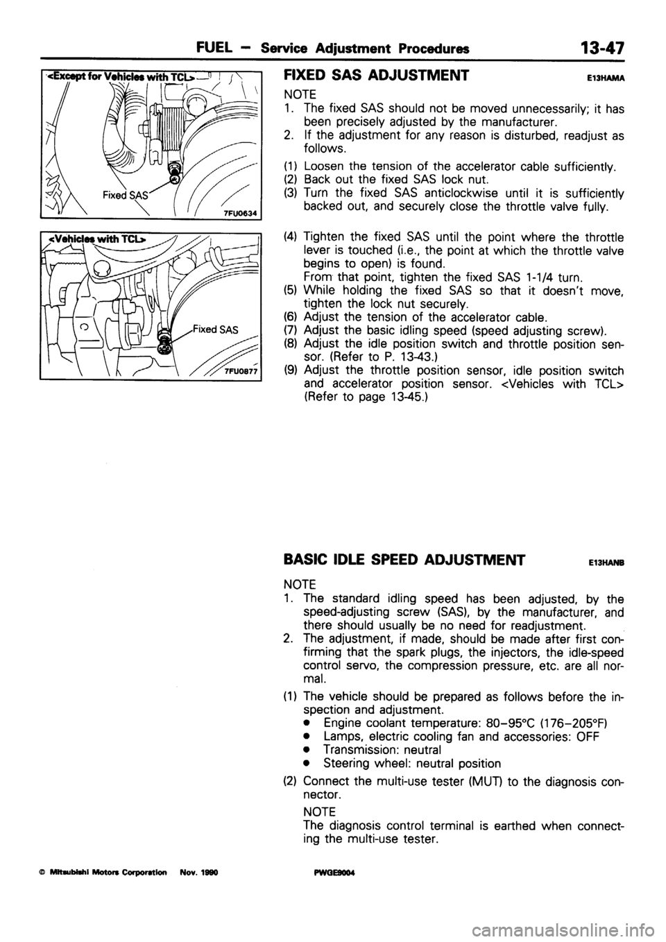 MITSUBISHI SIGMA 1991 Workshop Manual MITSUBISHI SIGMA 1991 Workshop Manual