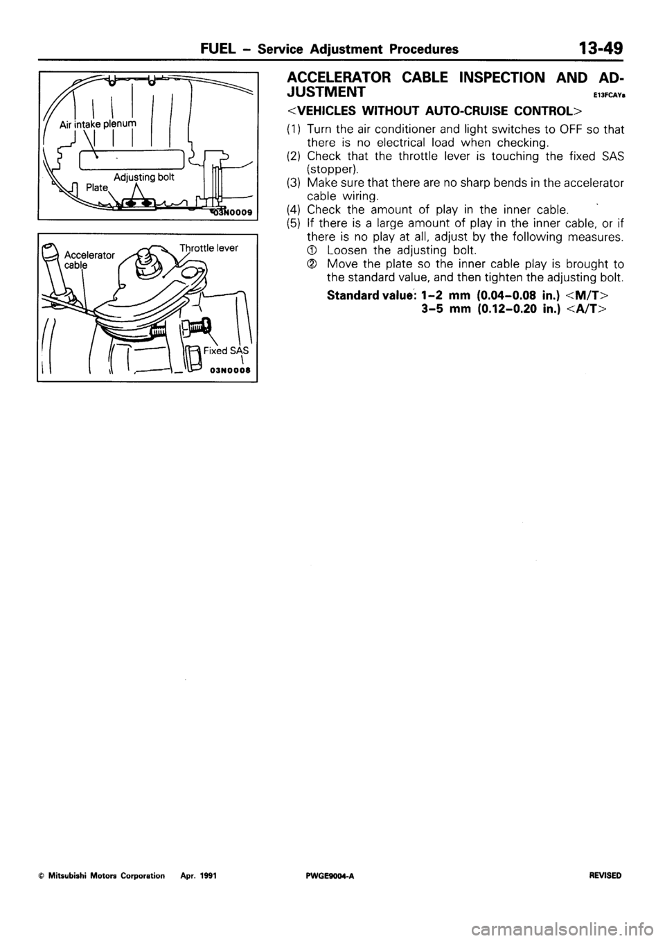 MITSUBISHI SIGMA 1991 Workshop Manual MITSUBISHI SIGMA 1991 Workshop Manual