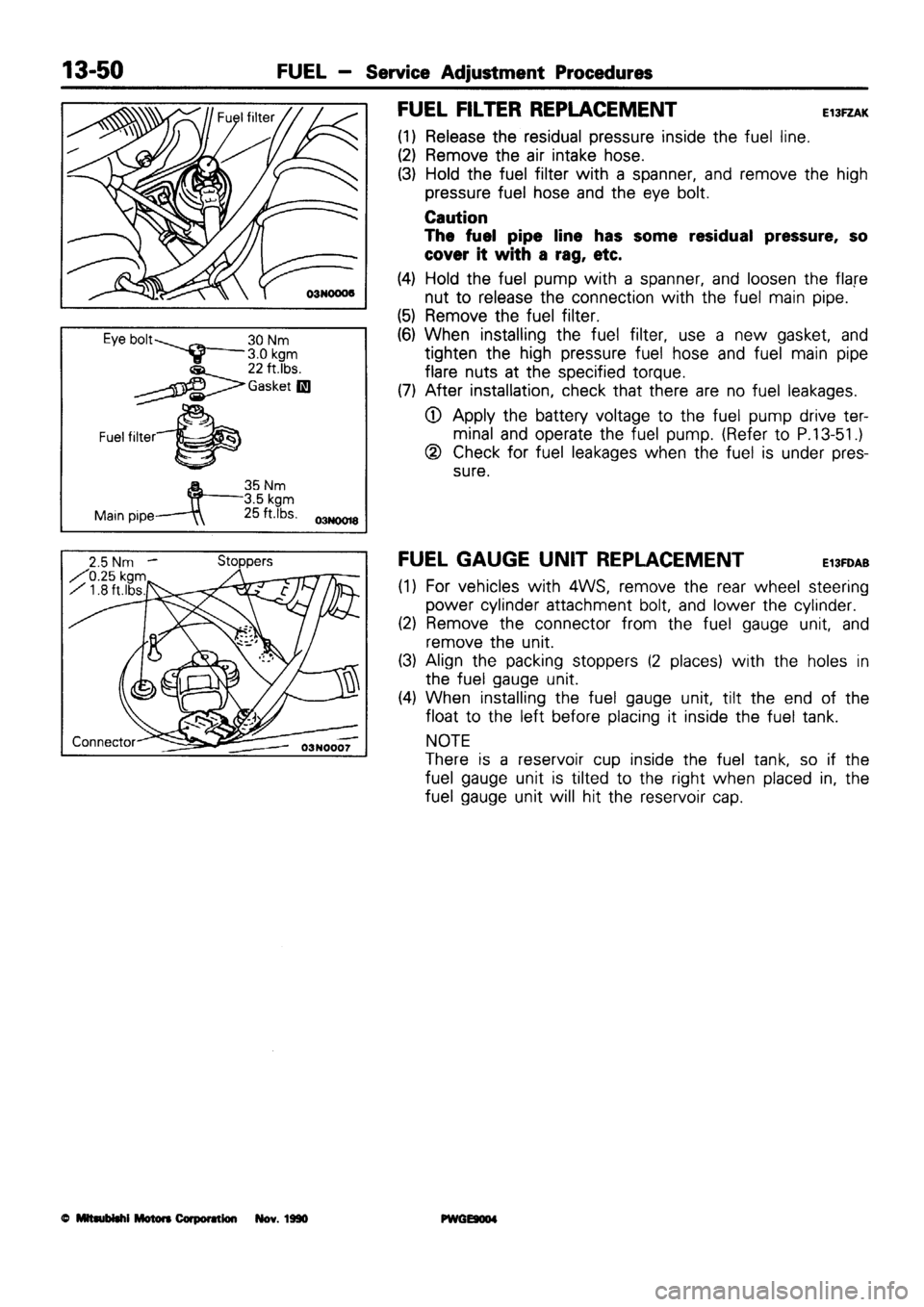 MITSUBISHI SIGMA 1991 Workshop Manual MITSUBISHI SIGMA 1991 Workshop Manual