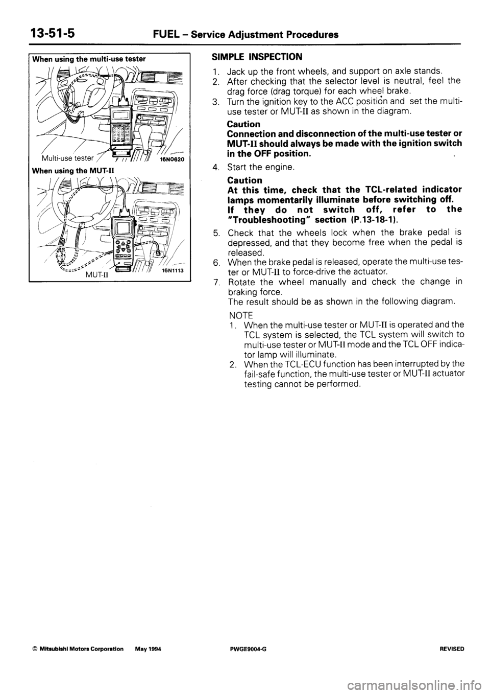 MITSUBISHI SIGMA 1991 Workshop Manual MITSUBISHI SIGMA 1991 Workshop Manual
