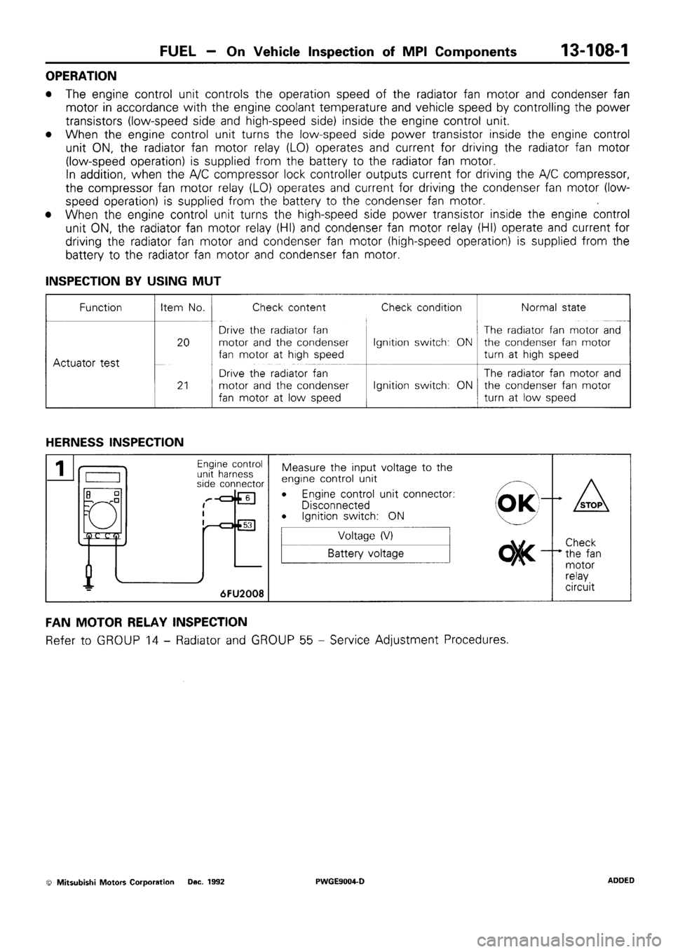 MITSUBISHI SIGMA 1991  Workshop Manual 