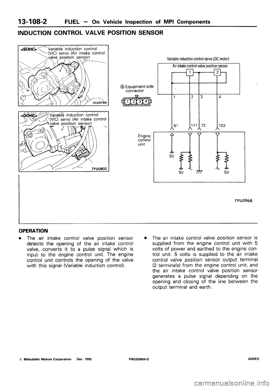 MITSUBISHI SIGMA 1991  Workshop Manual 