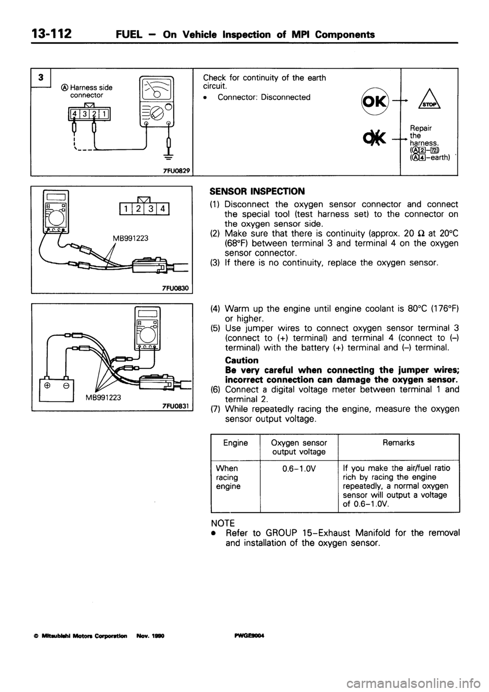 MITSUBISHI SIGMA 1991 Workshop Manual MITSUBISHI SIGMA 1991 Workshop Manual