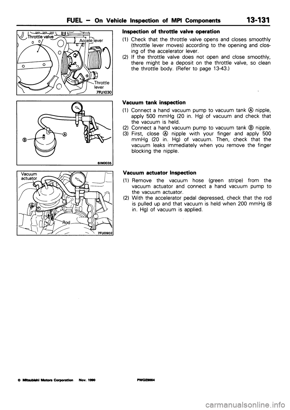 MITSUBISHI SIGMA 1991  Workshop Manual 