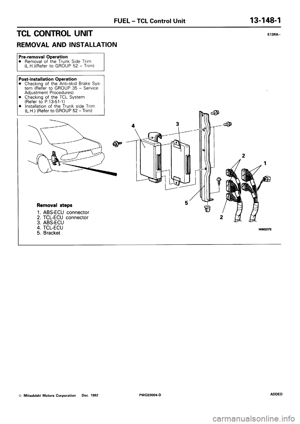 MITSUBISHI SIGMA 1991  Workshop Manual 