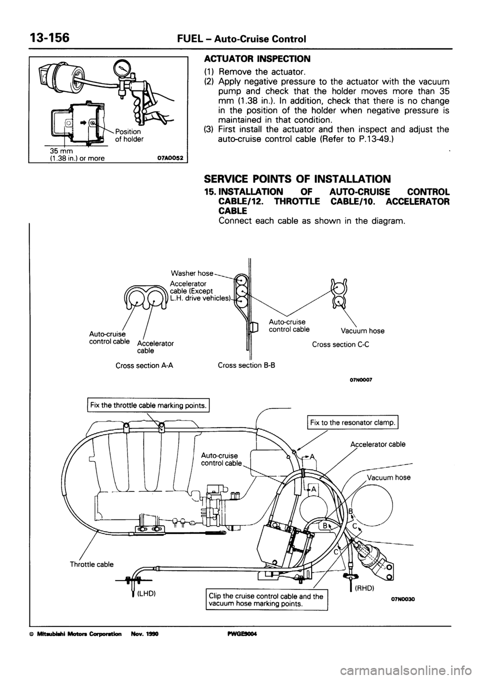 MITSUBISHI SIGMA 1991  Workshop Manual 