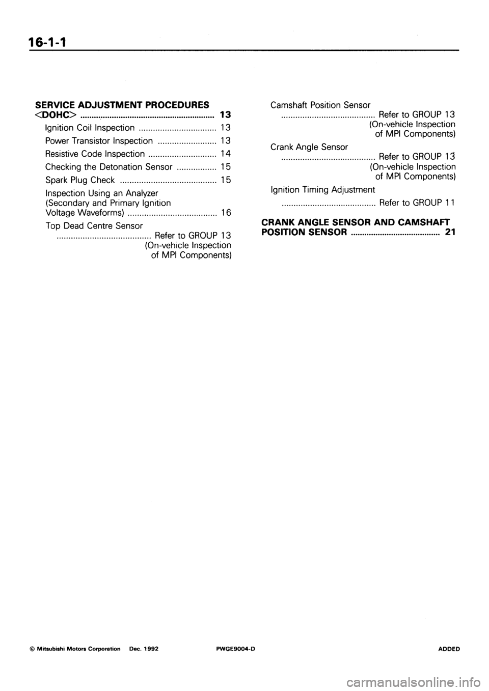 MITSUBISHI SIGMA 1991 Workshop Manual MITSUBISHI SIGMA 1991 Workshop Manual
