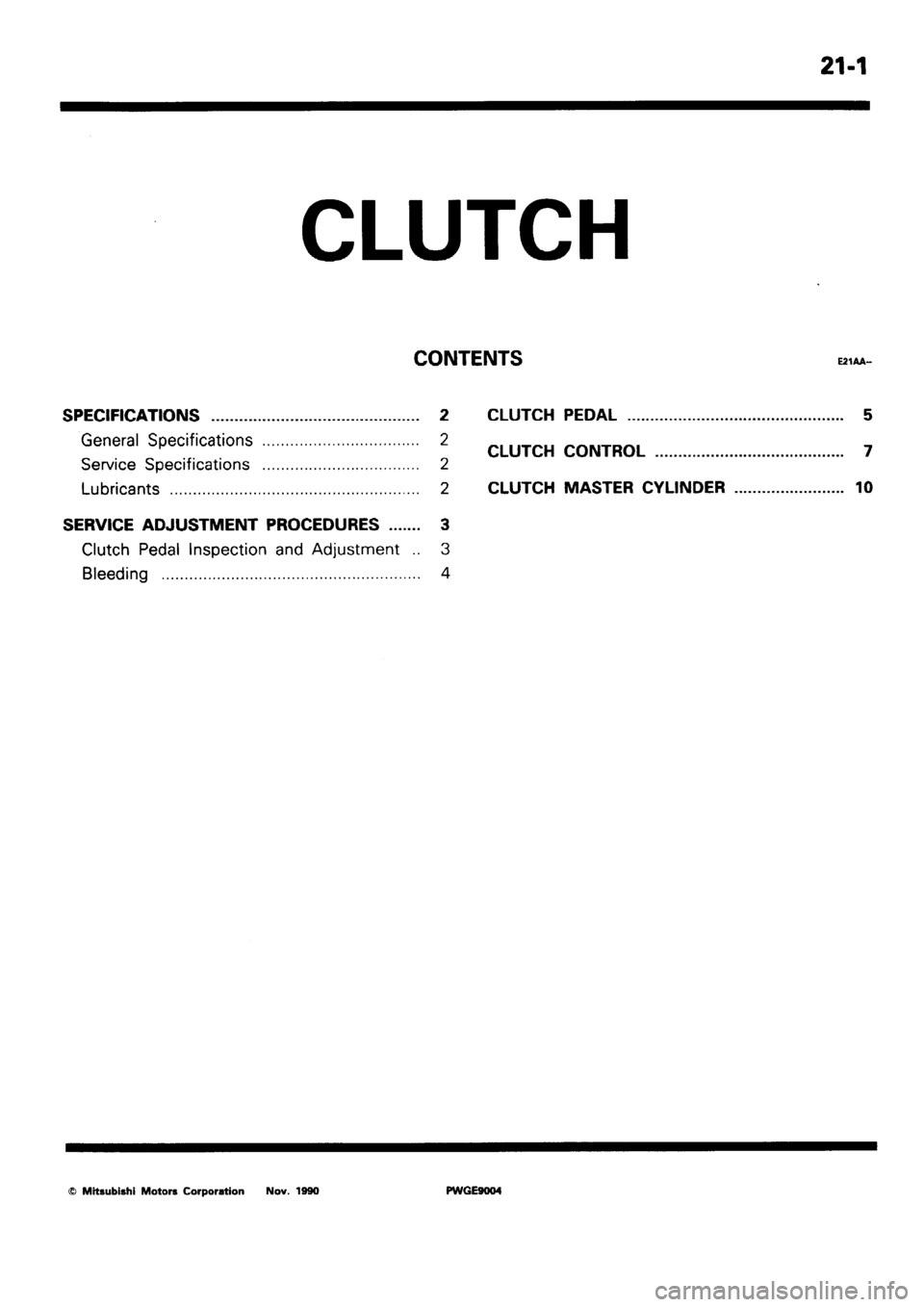MITSUBISHI SIGMA 1991 Workshop Manual MITSUBISHI SIGMA 1991 Workshop Manual