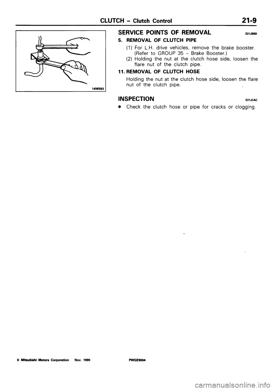 MITSUBISHI SIGMA 1991  Workshop Manual 