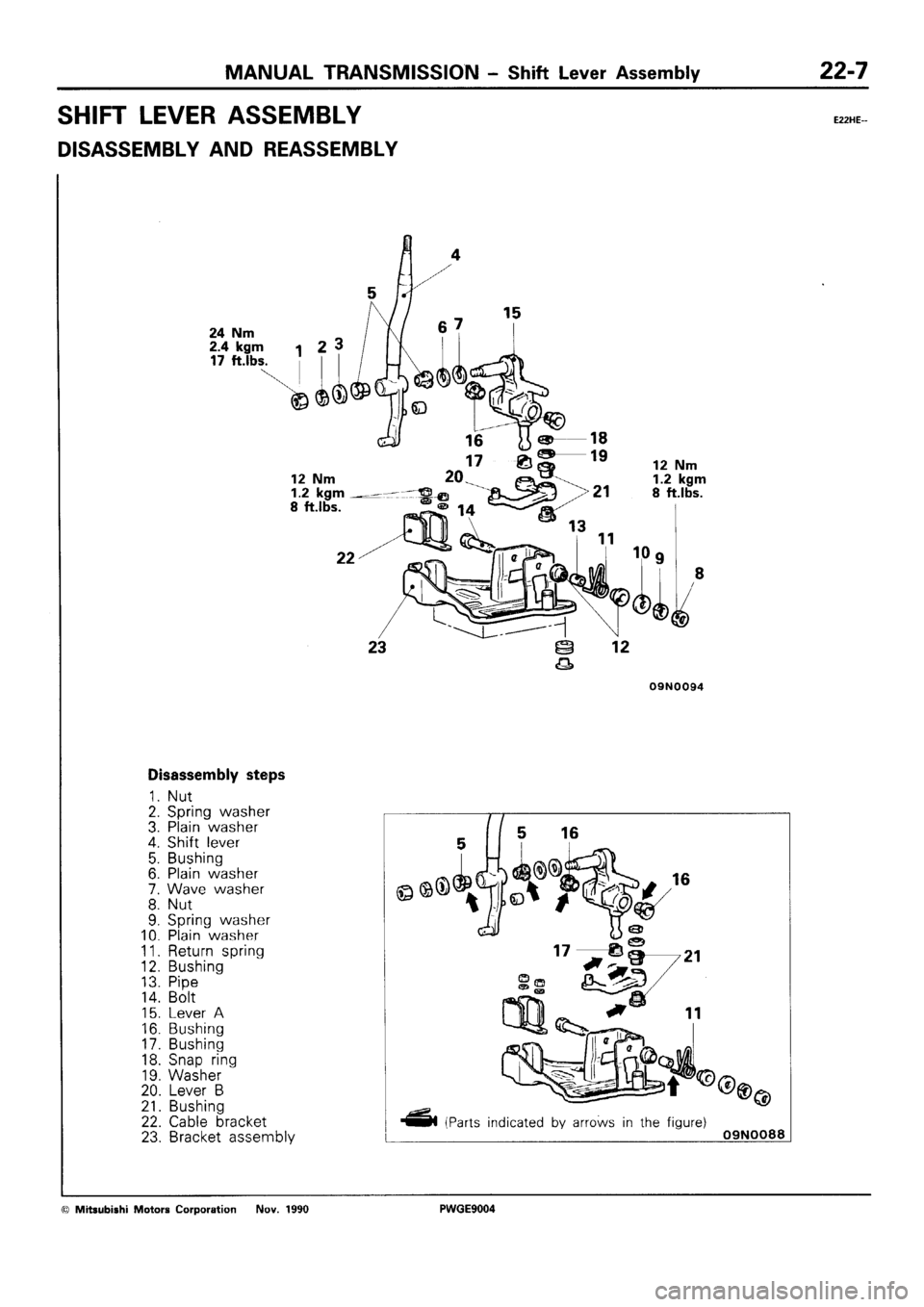 MITSUBISHI SIGMA 1991  Workshop Manual 