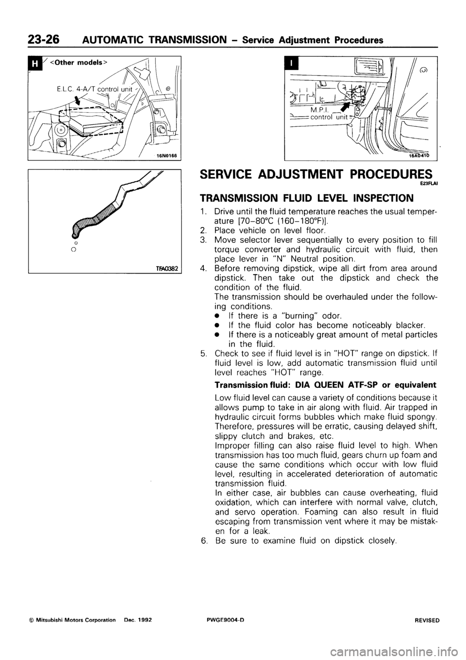 MITSUBISHI SIGMA 1991  Workshop Manual 