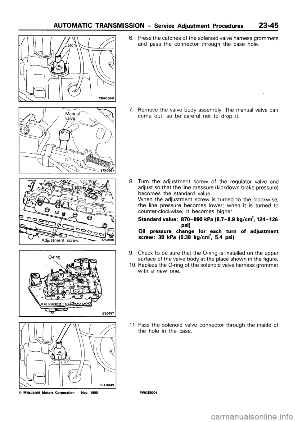 MITSUBISHI SIGMA 1991  Workshop Manual 