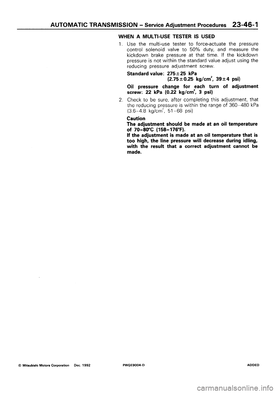 MITSUBISHI SIGMA 1991  Workshop Manual 