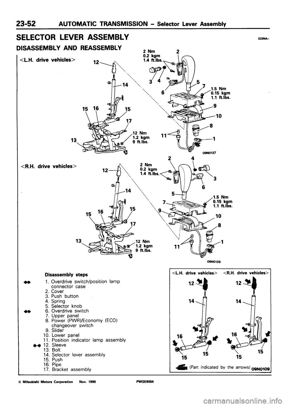 MITSUBISHI SIGMA 1991  Workshop Manual 