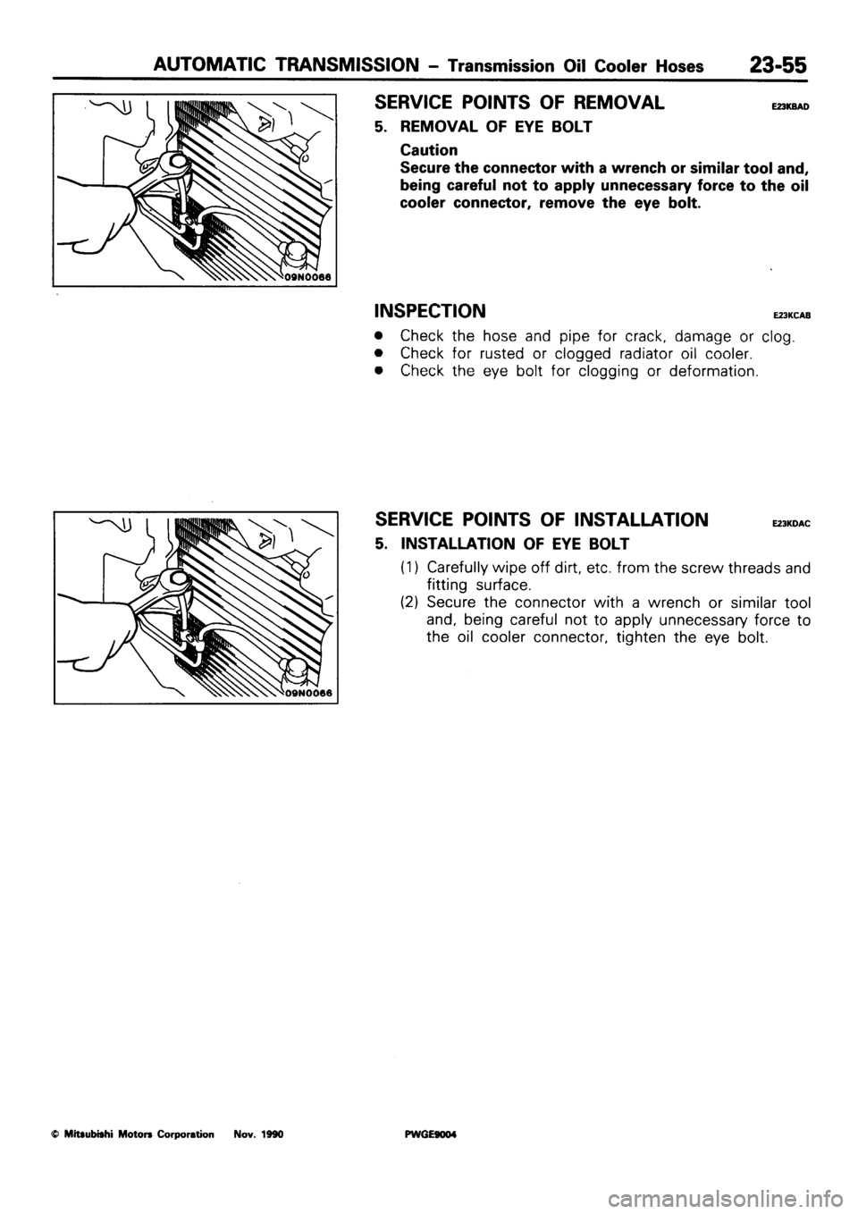 MITSUBISHI SIGMA 1991  Workshop Manual 