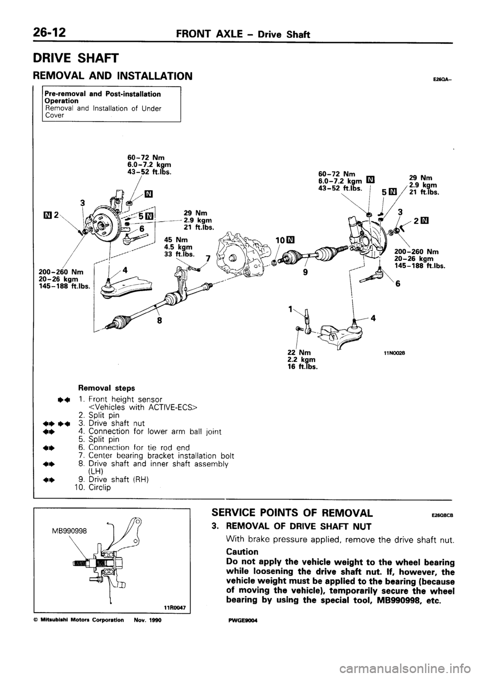 MITSUBISHI SIGMA 1991  Workshop Manual 