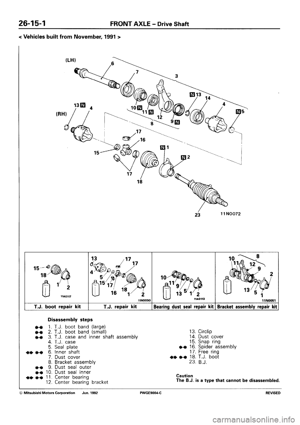 MITSUBISHI SIGMA 1991  Workshop Manual 