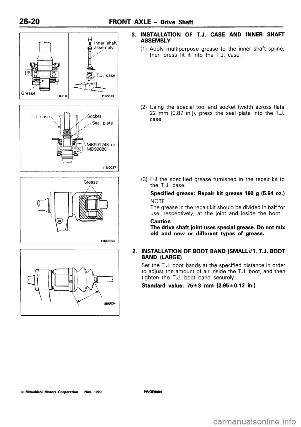 MITSUBISHI SIGMA 1991  Workshop Manual 