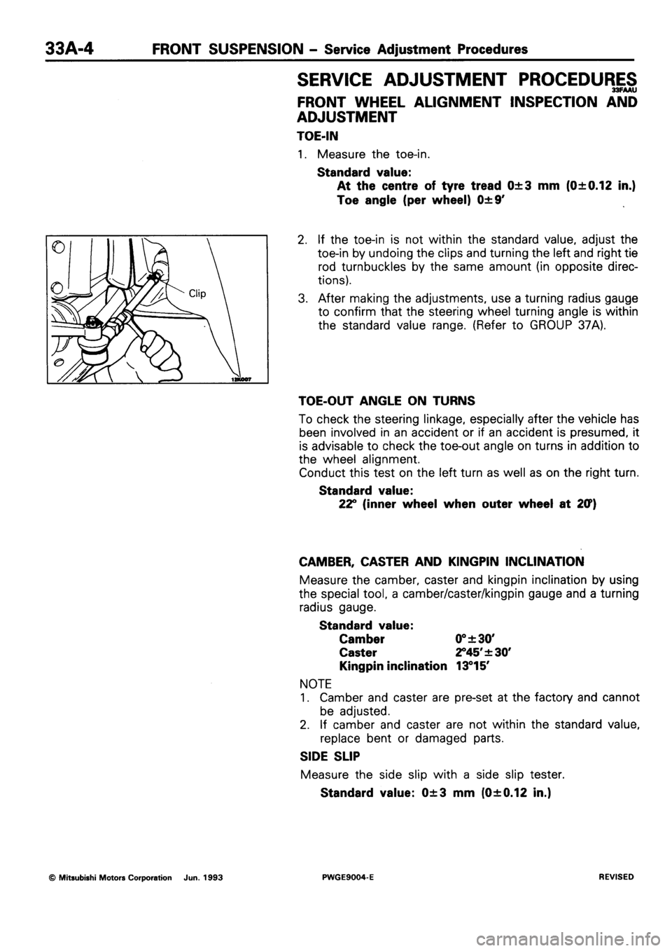 MITSUBISHI SIGMA 1991  Workshop Manual 