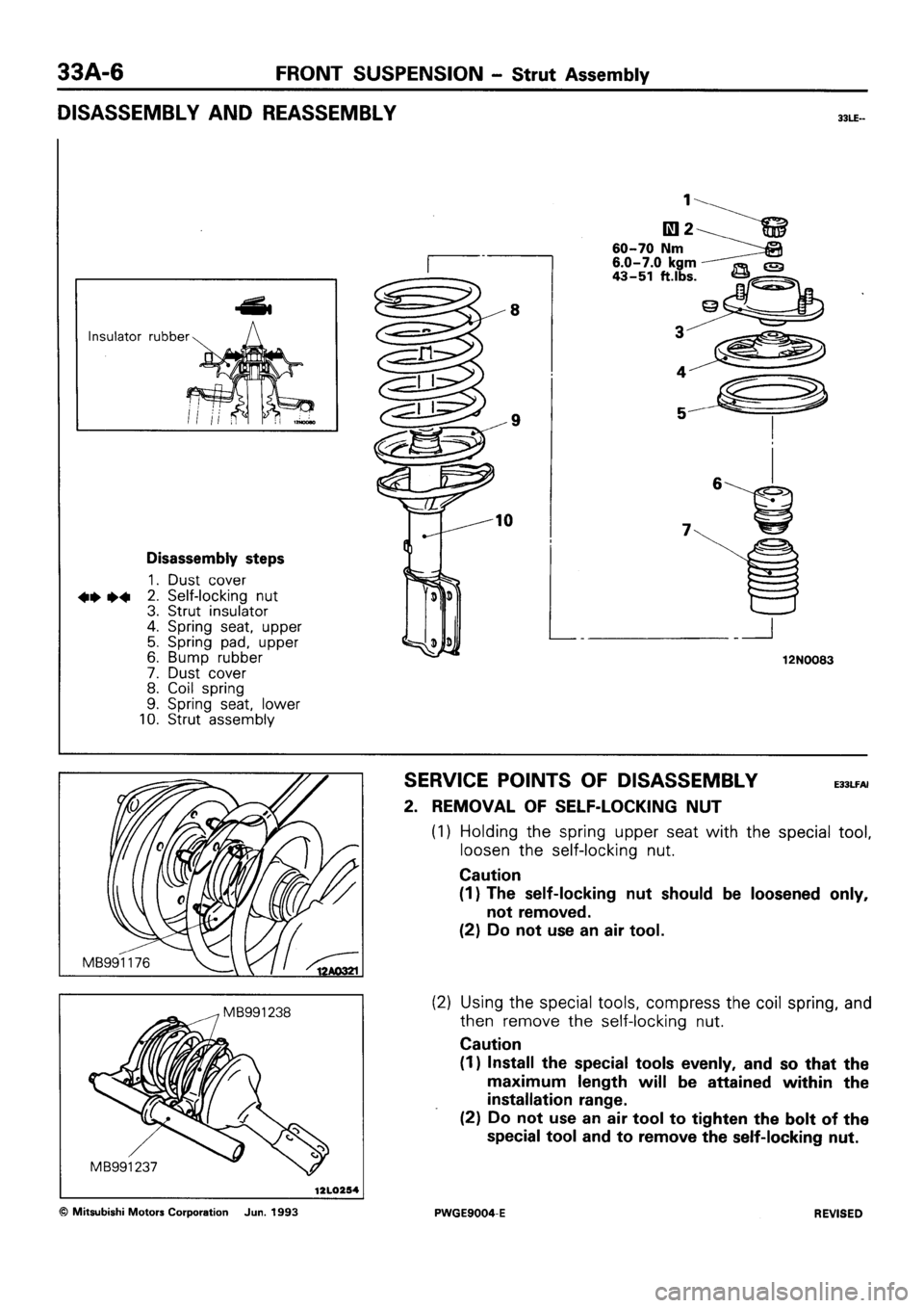 MITSUBISHI SIGMA 1991  Workshop Manual 