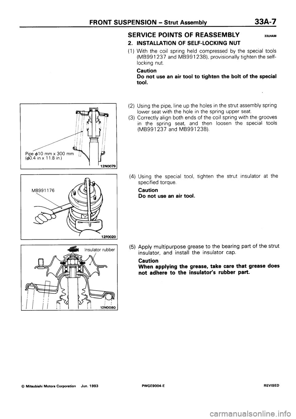 MITSUBISHI SIGMA 1991  Workshop Manual 