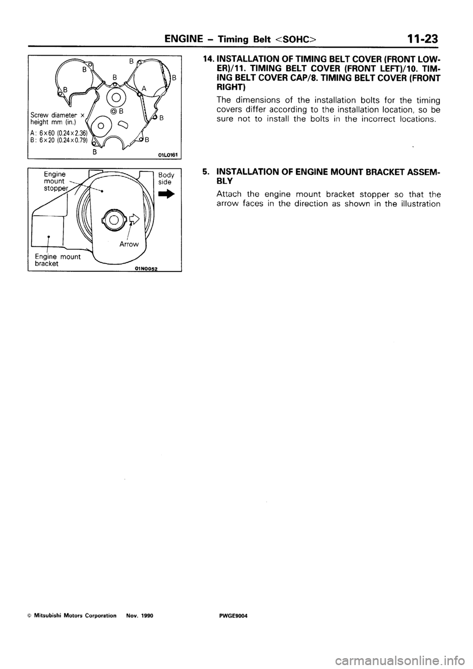 MITSUBISHI SIGMA 1991 Repair Manual 