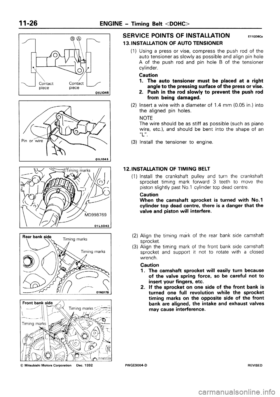 MITSUBISHI SIGMA 1991 Repair Manual 