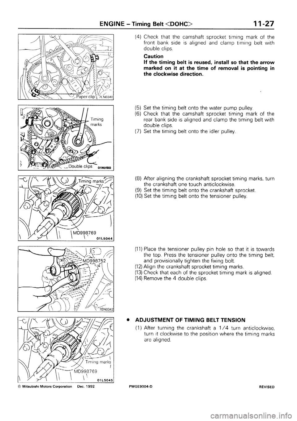 MITSUBISHI SIGMA 1991 Repair Manual 