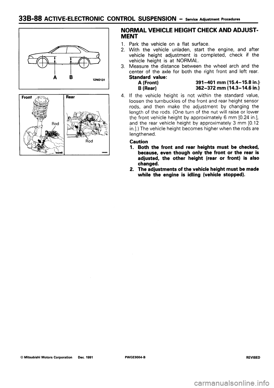 MITSUBISHI SIGMA 1991  Workshop Manual 