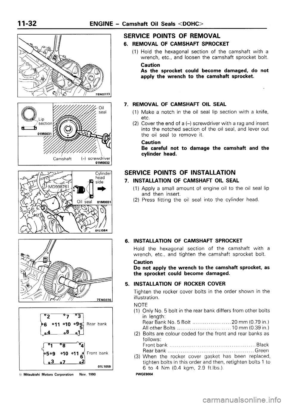 MITSUBISHI SIGMA 1991 Repair Manual 