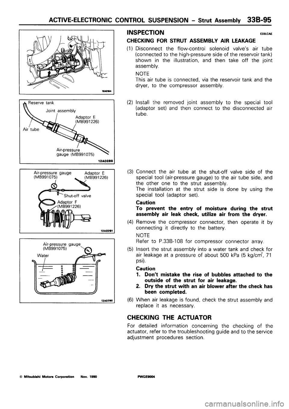 MITSUBISHI SIGMA 1991  Workshop Manual 