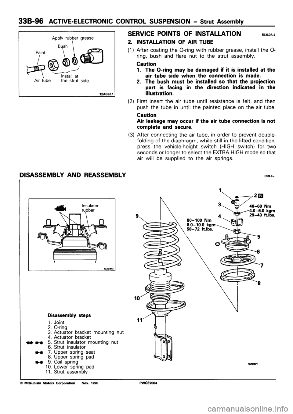MITSUBISHI SIGMA 1991  Workshop Manual 