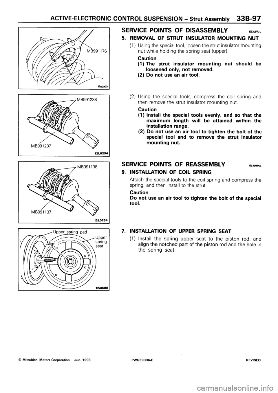 MITSUBISHI SIGMA 1991  Workshop Manual 