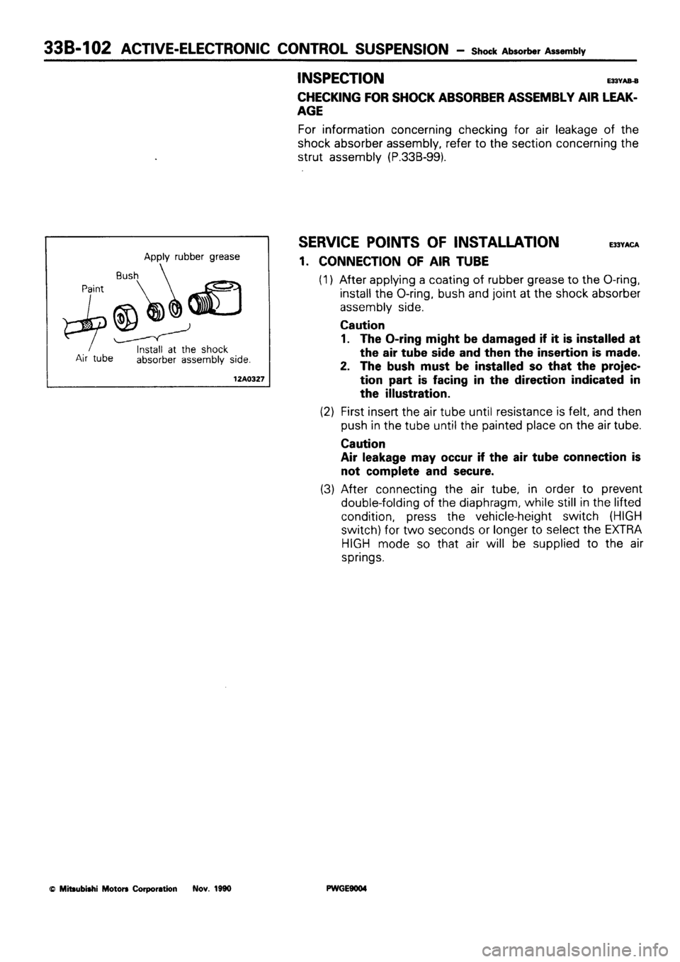 MITSUBISHI SIGMA 1991  Workshop Manual 