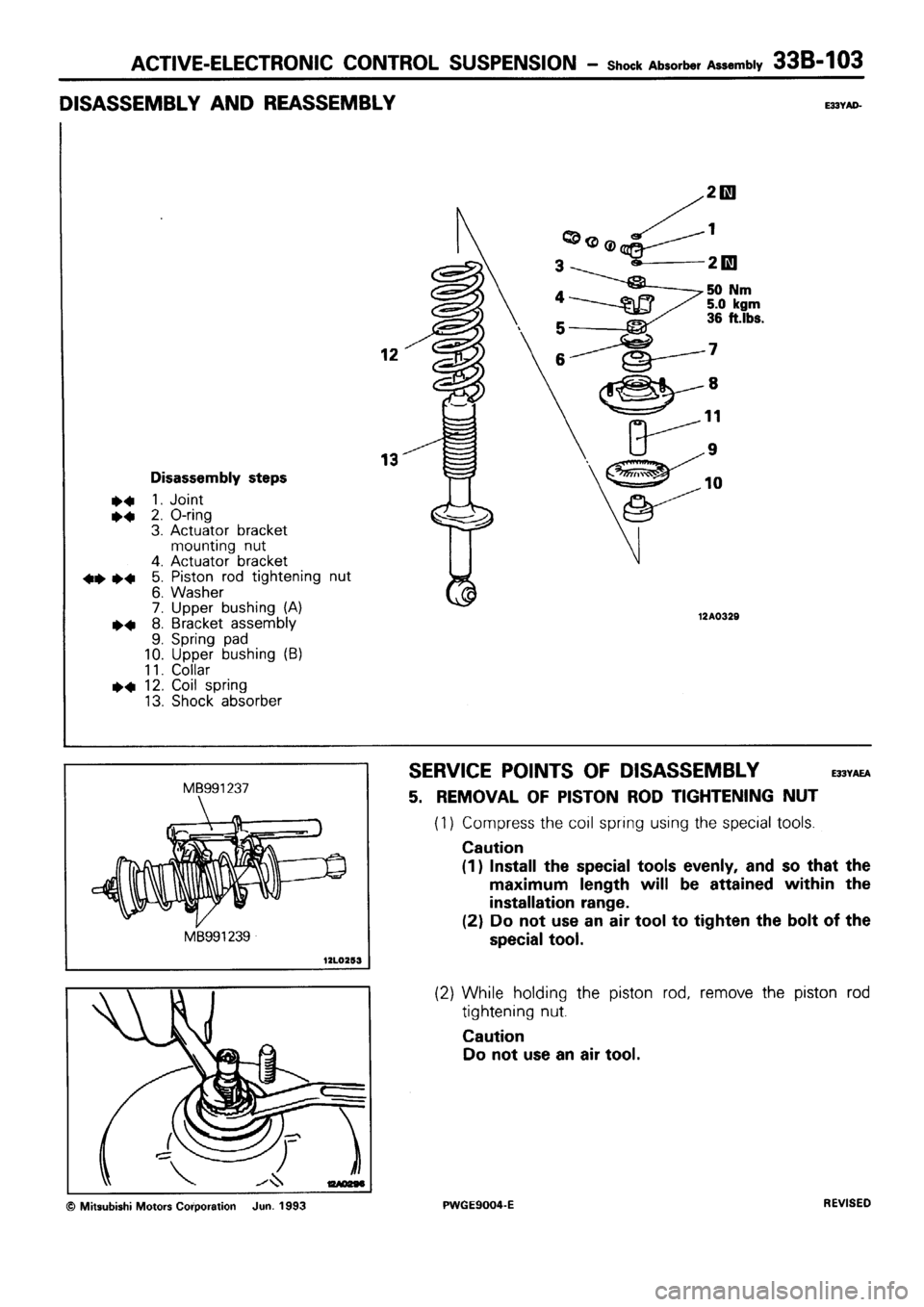 MITSUBISHI SIGMA 1991  Workshop Manual 