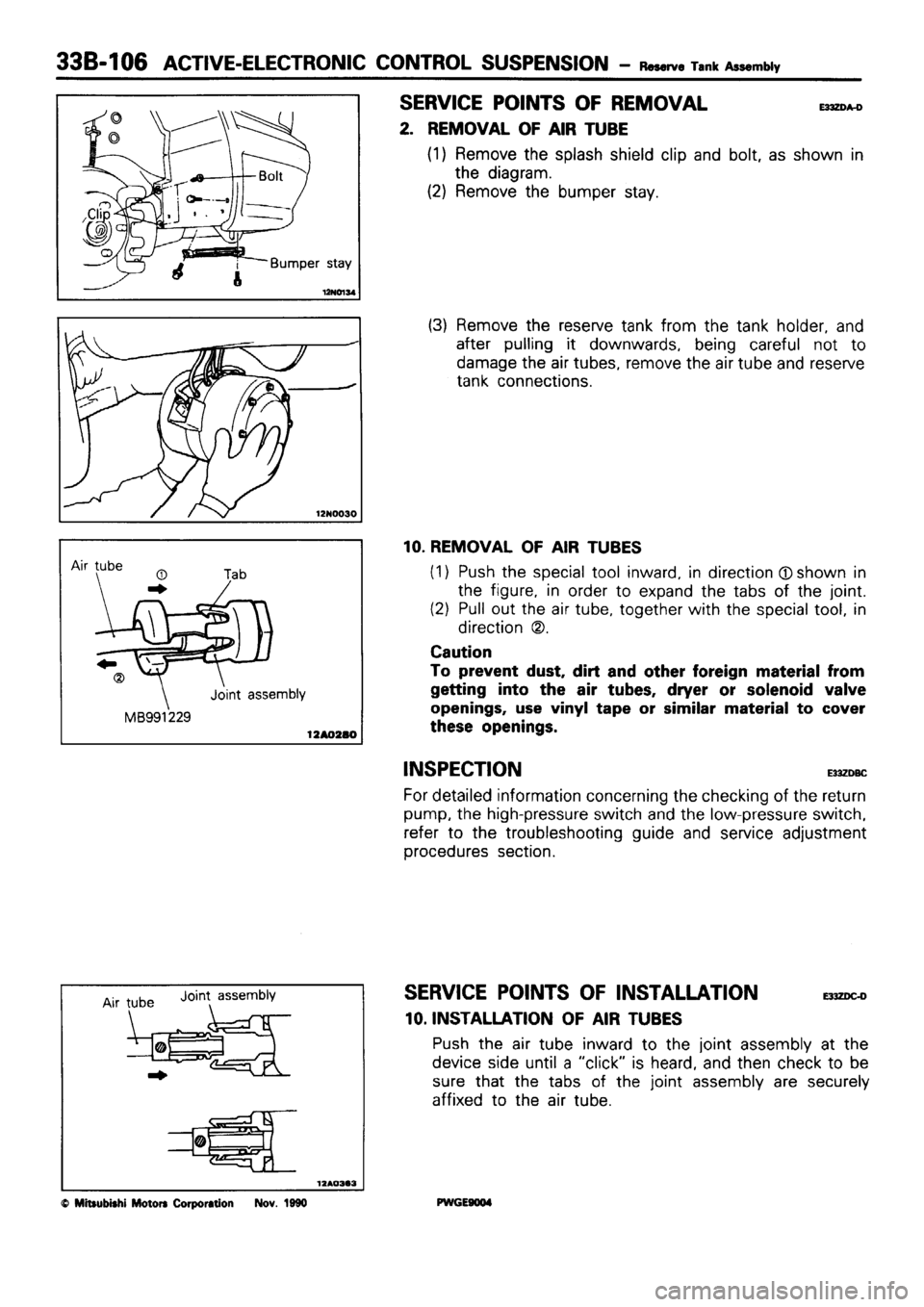 MITSUBISHI SIGMA 1991  Workshop Manual 