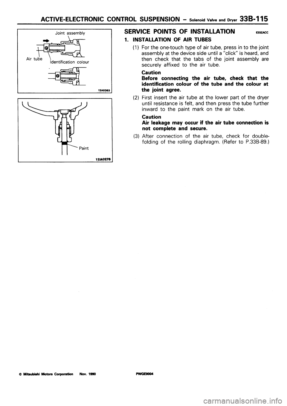 MITSUBISHI SIGMA 1991  Workshop Manual 