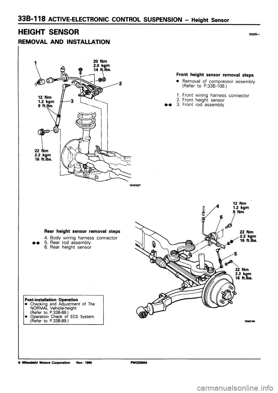 MITSUBISHI SIGMA 1991  Workshop Manual 