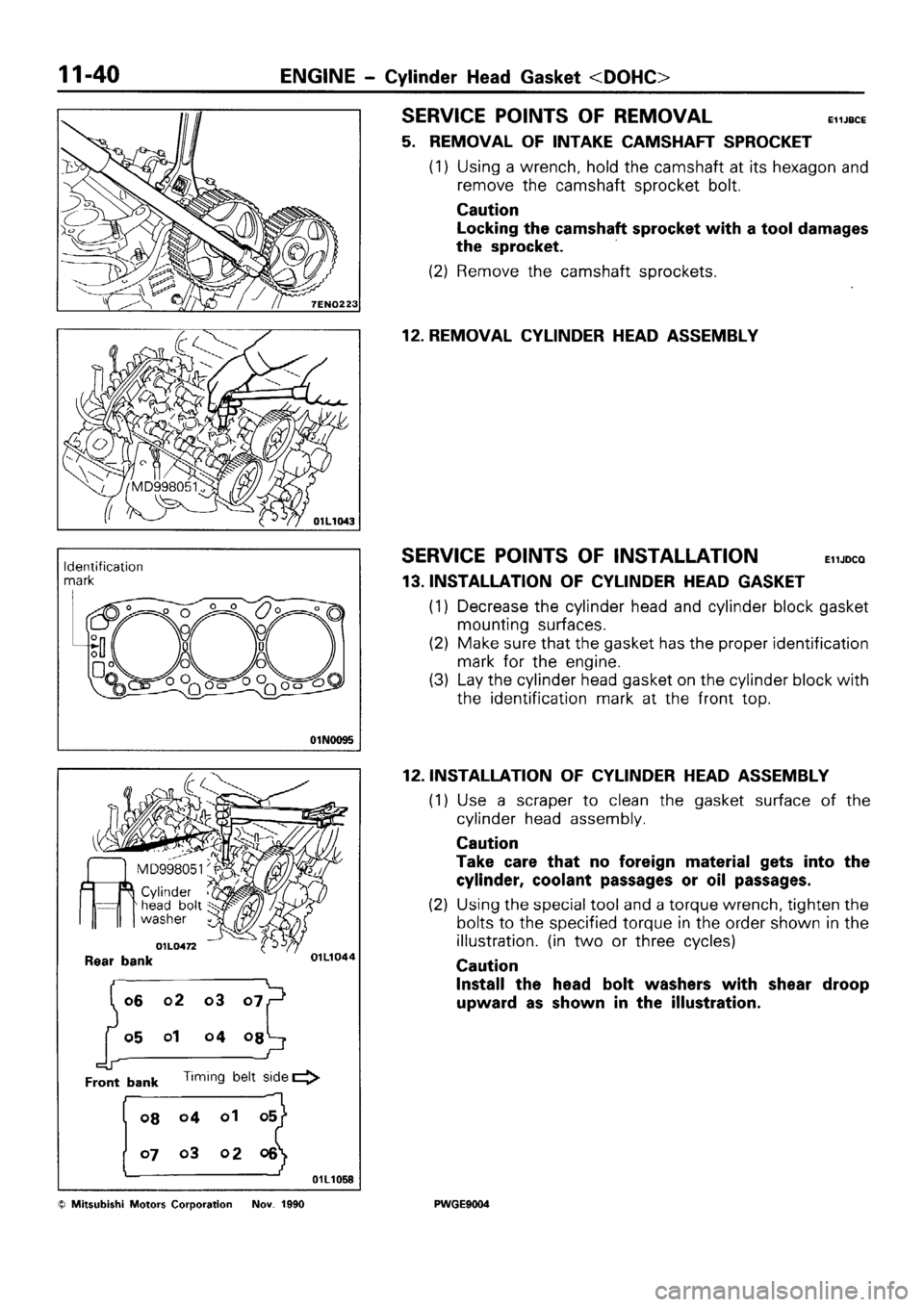 MITSUBISHI SIGMA 1991 Manual PDF MITSUBISHI SIGMA 1991 Manual PDF