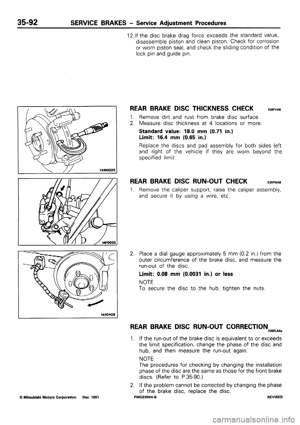 MITSUBISHI SIGMA 1991  Workshop Manual 